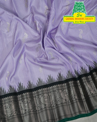 GADWAL PURE SILK HANDLOOM SAREE WITH KUTTU BORDER