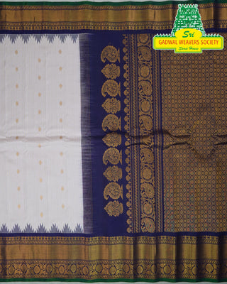 GADWAL PURE SILK HANDLOOM SAREE WITH KUTTU BORDER