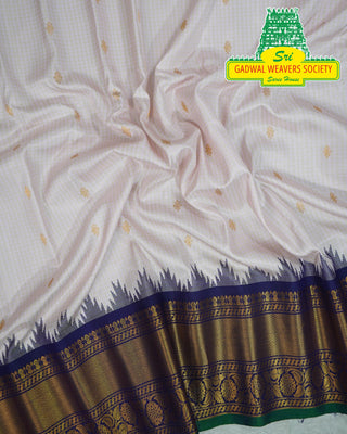 GADWAL PURE SILK HANDLOOM SAREE WITH KUTTU BORDER