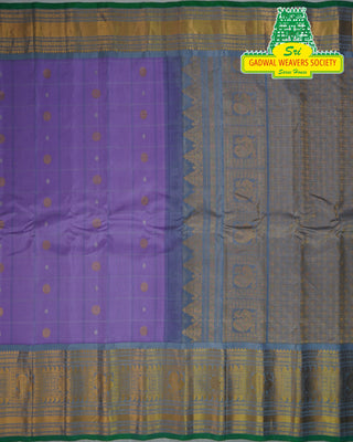 GADWAL PURE SILK HANDLOOM SAREE WITH KUTTU BORDER