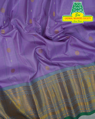 GADWAL PURE SILK HANDLOOM SAREE WITH KUTTU BORDER