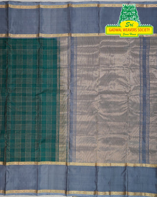 PURE KANCHIPURAM SAREES WITH GAP BORDER