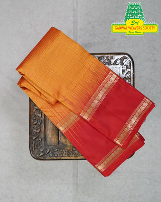 PURE KANCHIPURAM SAREES WITH GAP BORDER