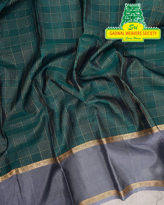 PURE KANCHIPURAM SAREES WITH GAP BORDER