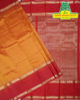 PURE KANCHIPURAM SAREES WITH GAP BORDER