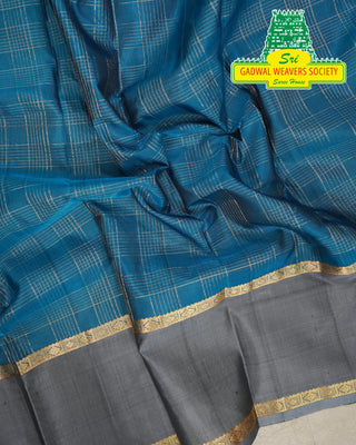 PURE KANCHIPURAM SAREES WITH GAP BORDER