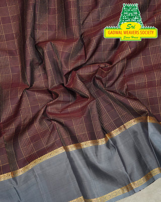 PURE KANCHIPURAM SAREES WITH GAP BORDER