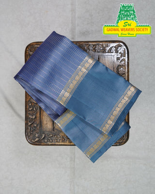 PURE KANCHIPURAM SAREES WITH GAP BORDER