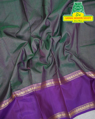 PURE KANCHIPURAM SAREES WITH GAP BORDER