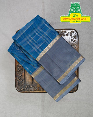 PURE KANCHIPURAM SAREES WITH GAP BORDER