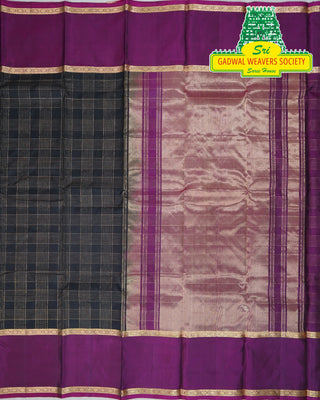 PURE KANCHIPURAM SAREES WITH GAP BORDER