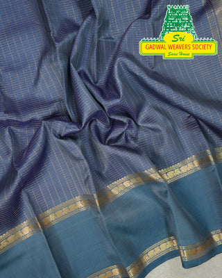 PURE KANCHIPURAM SAREES WITH GAP BORDER