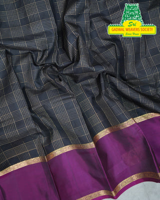 PURE KANCHIPURAM SAREES WITH GAP BORDER