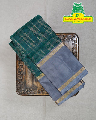 PURE KANCHIPURAM SAREES WITH GAP BORDER