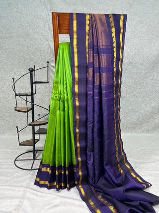 GADWAL PURE SILK HANDLOOM SAREE WITH GAP BORDER