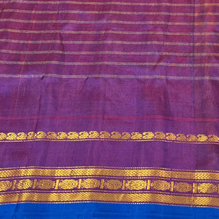 GADWAL PURE SILK HANDLOOM SAREE WITH GAP BORDER