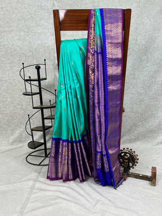 GADWAL PURE SILK HANDLOOM SAREE WITH KUTTU BORDER