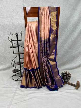 GADWAL PURE SILK HANDLOOM SAREE WITH KUTTU BORDER