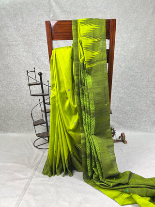 NO ZARI GADWAL PURE SILK HANDLOOM SAREE