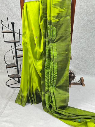 NO ZARI GADWAL PURE SILK HANDLOOM SAREE