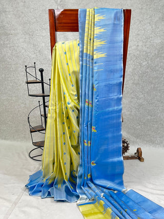 NO ZARI GADWAL PURE SILK HANDLOOM SAREE