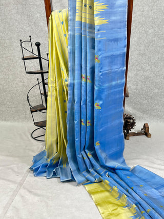 NO ZARI GADWAL PURE SILK HANDLOOM SAREE