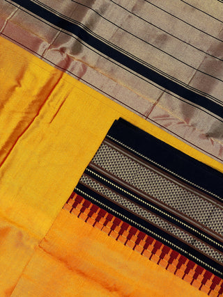 Narayanpet Pure Silk Saree with temple border