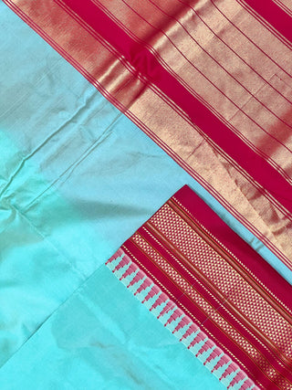 Narayanpet Pure Silk Saree with temple border