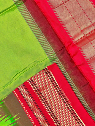 Narayanpet Pure Silk Saree with temple border