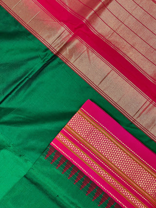 Narayanpet Pure Silk Saree with temple border