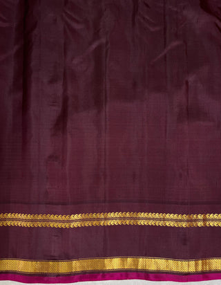 GADWAL PURE SILK HANDLOOM SAREE WITH GAP BORDER