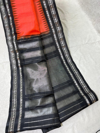 GADWAL PURE SILK HANDLOOM SAREE WITH GAP BORDER