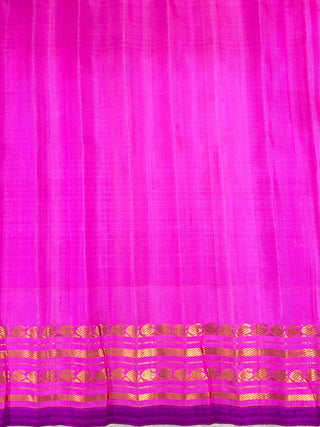 GADWAL PURE SILK HANDLOOM SAREE WITH GAP BORDER