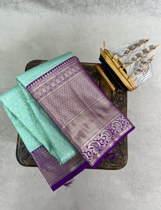 KANCHIPURAM PURE SILK THREAD TISSUE SAREE