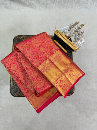 KANCHIPURAM PURE SILK THREAD TISSUE SAREE