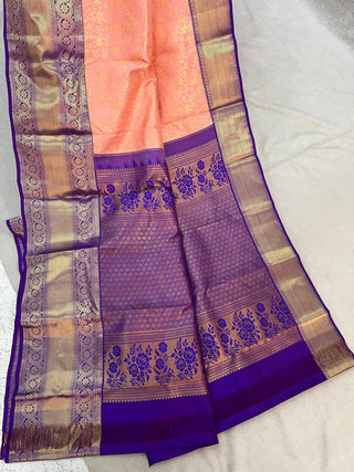 KANCHIPURAM PURE SILK THREAD TISSUE SAREE
