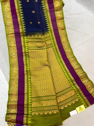 GADWAL PURE SILK GAP BORDER HANDLOOM SAREE