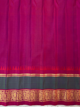GADWAL PURE SILK GAP BORDER HANDLOOM SAREE