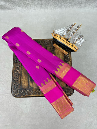 GADWAL PURE SILK GAP BORDER HANDLOOM SAREE