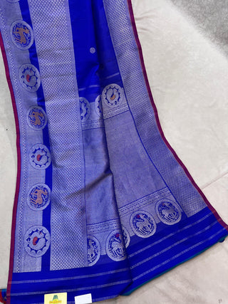 GADWAL PURE SILK HANDLOOM SAREE WITH MAHARANI BORDER