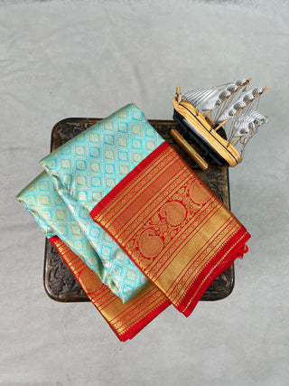 KANCHIPURAM PURE SILK BROCADE SAREE