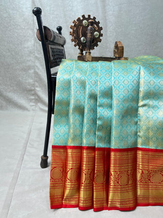 KANCHIPURAM PURE SILK BROCADE SAREE