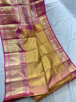 KANCHIPURAM PURE SILK BROCADE SAREE