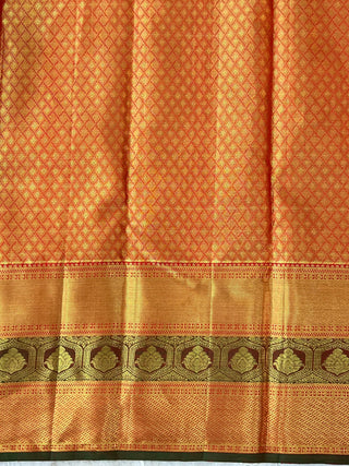 KANCHIPURAM PURE SILK KUTTU BORDER SAREE