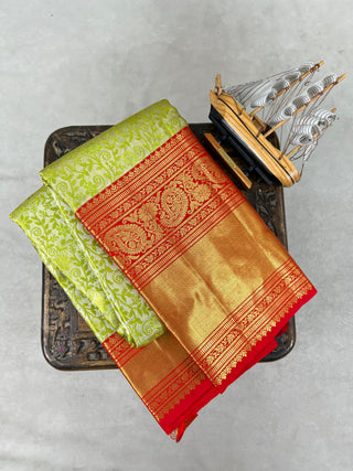 KANCHIPURAM PURE SILK KUTTU SAREE
