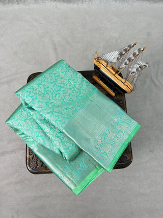 KANCHIPURAM PURE SILK SELF SAREE