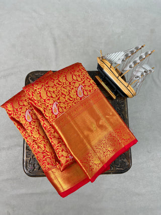 KANCHIPURAM PURE SILK SELF SAREE