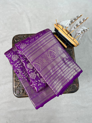 KANCHIPURAM PURE SILK SELF SAREE