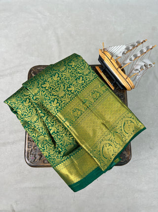 KANCHIPURAM PURE SILK SELF SAREE
