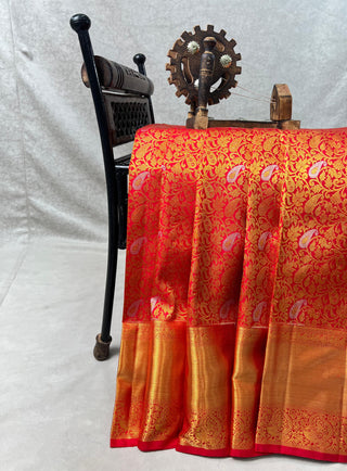KANCHIPURAM PURE SILK SELF SAREE